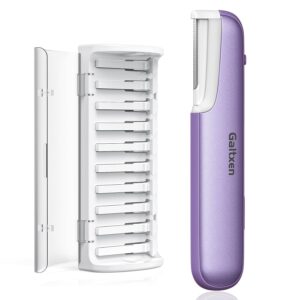 Dermaplaning Tool for Women – Facial Exfoliation & Peach Fuzz Hair Removal with Rechargeable Sonic Edge Technology, 10 Refill Blades