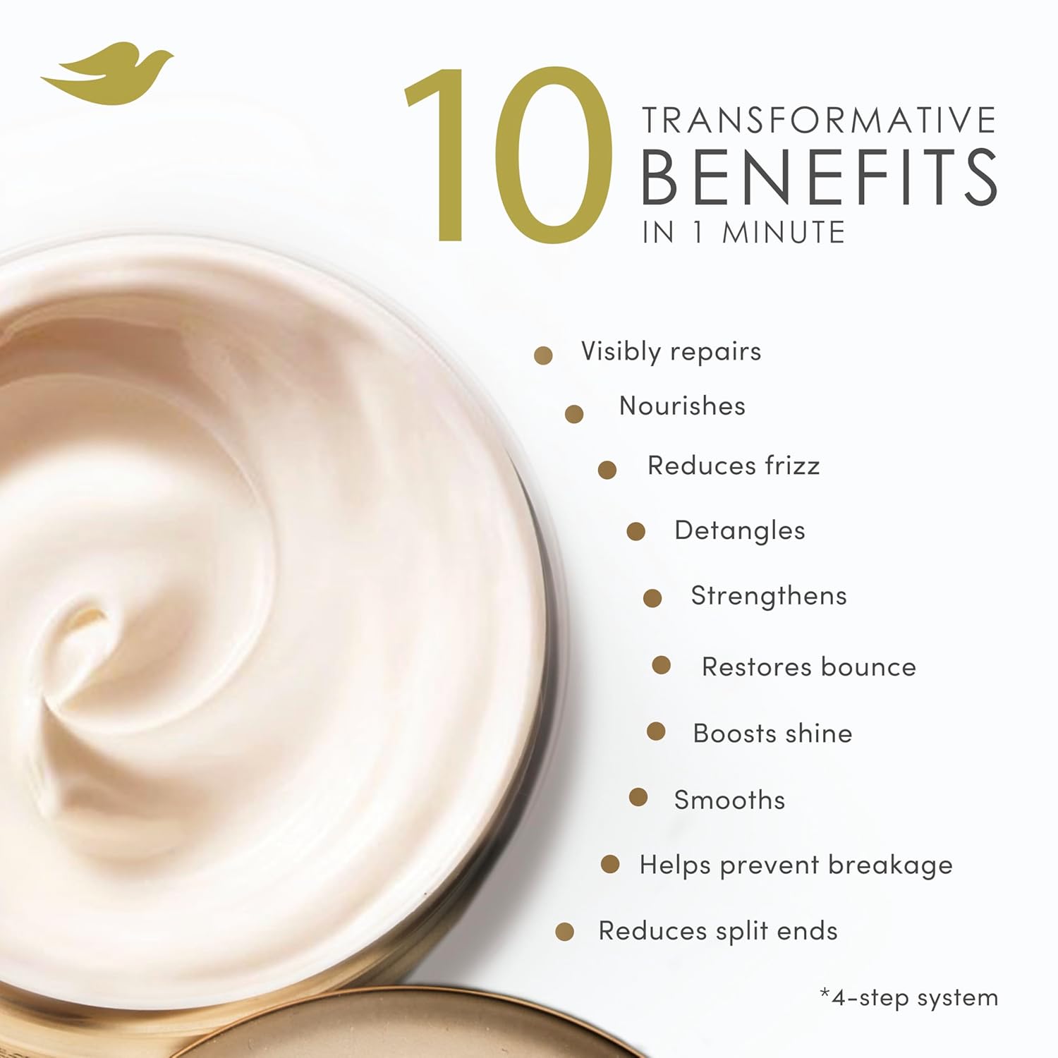 Dove Hair Bond Strength 10in1 Serum Mask for Chemically Damaged Hair with Bio-Protein Care Technology plus Peptide Complex 9.2 fl oz. - Image 5