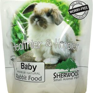 Sherwood Baby Rabbit Food. Hay-Based Pellet. No Wheat, Corn, or Soy for Better Digestion. 4.5 lbs