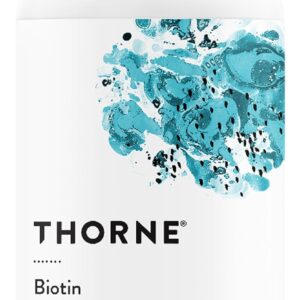 THORNE – Biotin – Vitamin B7 Supplement for Healthy Hair, Nails, Skin & Metabolism – Supports Nerve Health* – Third-Party Certified – Gluten, Dairy & Soy-Free – 60 Capsules