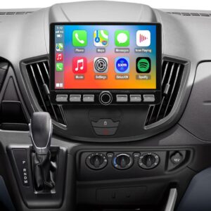 QLED Radio for Ford Transit 150 250 350 Base Version 2015 2016 2017 2018 2019 Upgrade,Touch Screen Stereo Replacement,carplay Android auto,4G Network,Free Camera