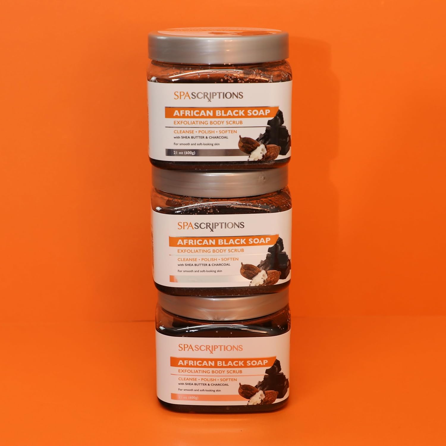 SpaScriptions African Black Soap Sugar Scrub - Detoxifying Body Scrub Exfoliator with Shea Butter & Charcoal, Ideal for Oily or Congested Skin, Supports Deep Pore Cleansing & Clarifying Skin, 21 oz - Image 7