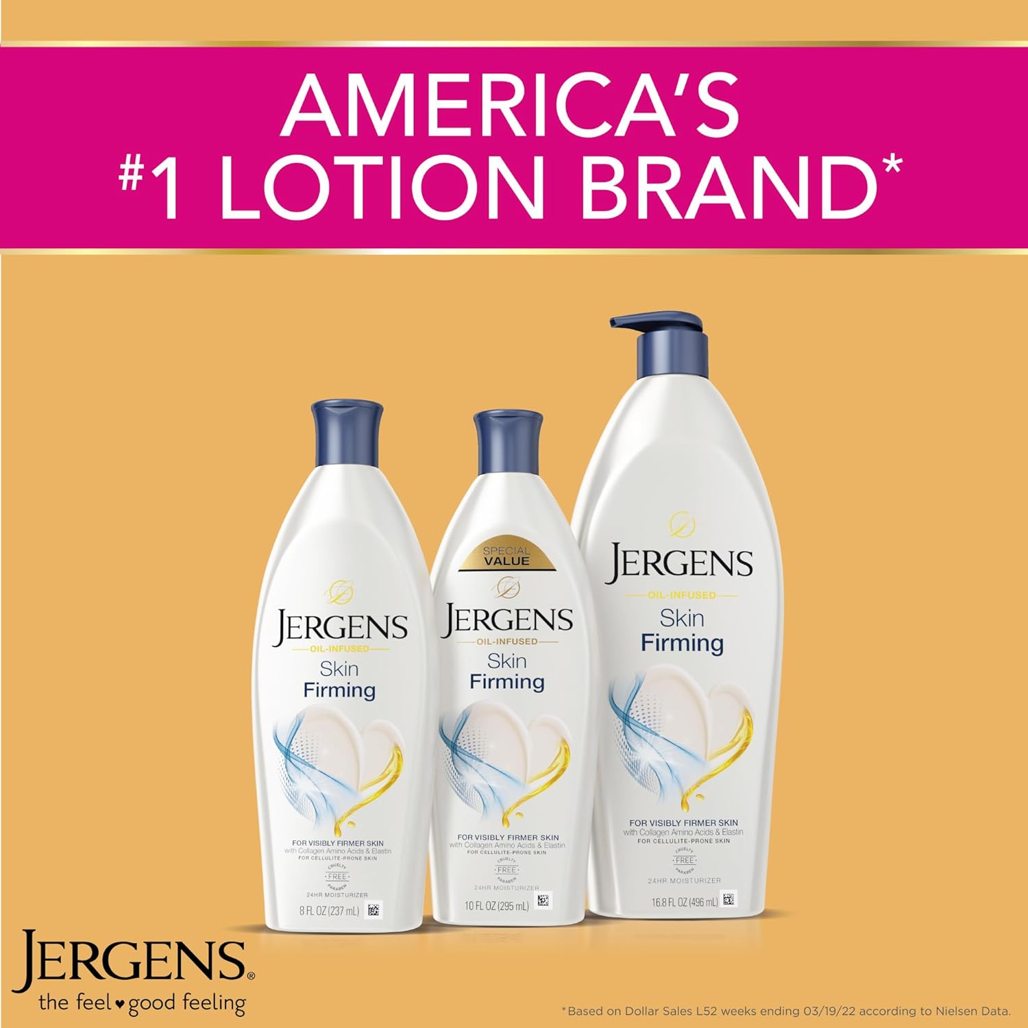 Jergens Skin Firming Body Lotion for Dry to Extra Dry Skin, Skin Tightening Cream with Collagen and Elastin, Dermatologist Tested, Hydralucence Blend Formula, 16.8 Oz - Image 6