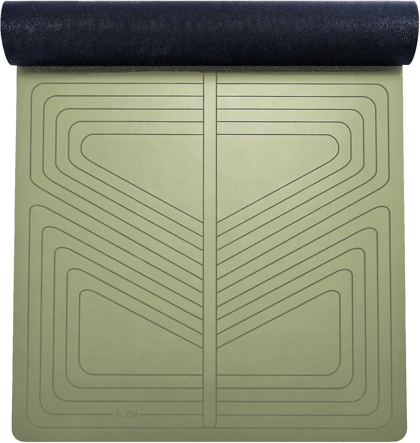 agoy PRO+ WARRIOR - Premium Non-Slip Yoga Mat – Eco-Conscious Design - PU Mat With Wet/Dry Grip+ - Focus Alignment - Lazer-Etched Technology - A Portable Standard Size Mat for All Styles of Yoga