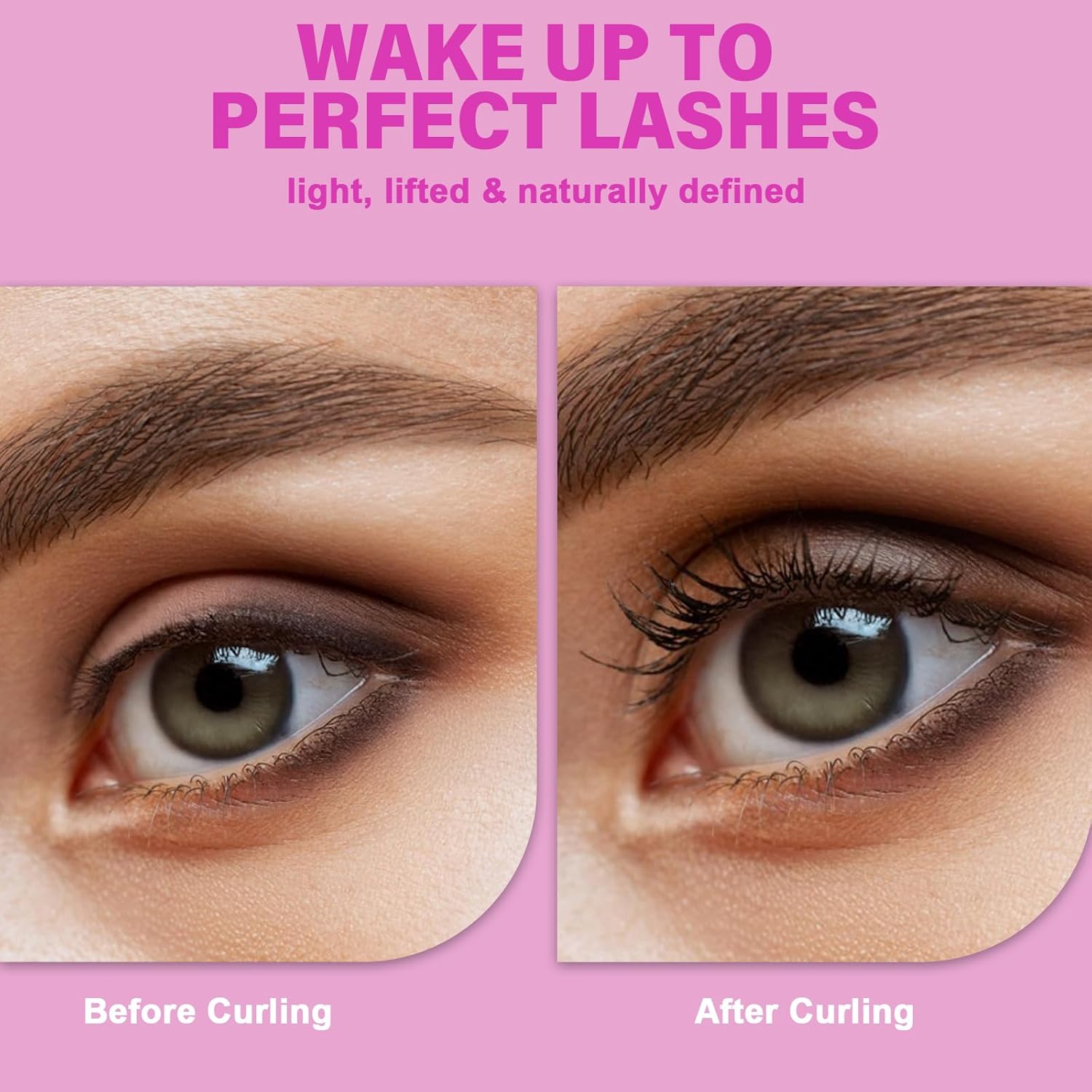 Eye Lash Curler with 6PCS Extra Replacement Strips, Whalrace Superior Curling Effect Eyelash Curlers, Easy & Comfortable to Grip and Use-Gpink - Image 9