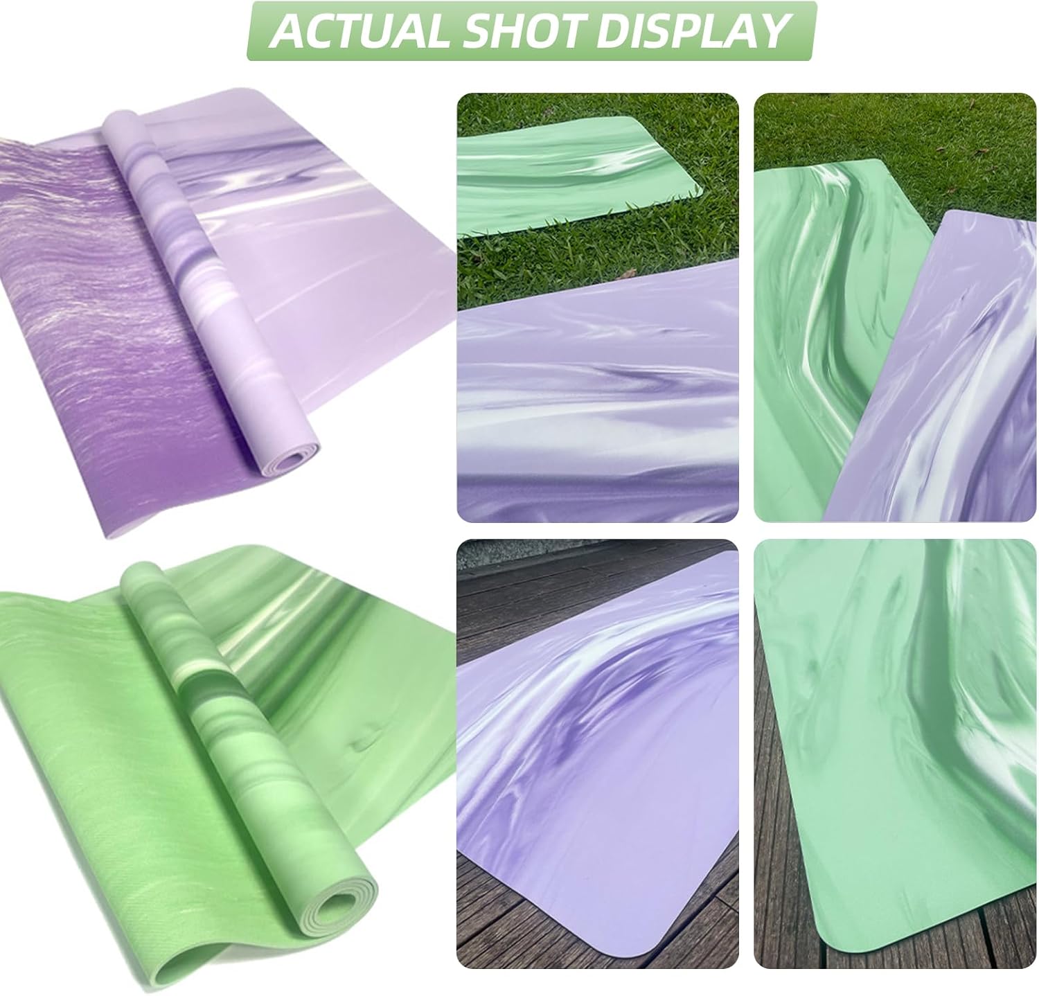 Natural Rubber Yoga Mat, Matte PU Material Extra Thick Yoga Mat Non Slip, Eco Friendly Fitness Exercise Mat for Women Men Kids, Workout, Yoga, Pilates and Floor Exercise - Image 6