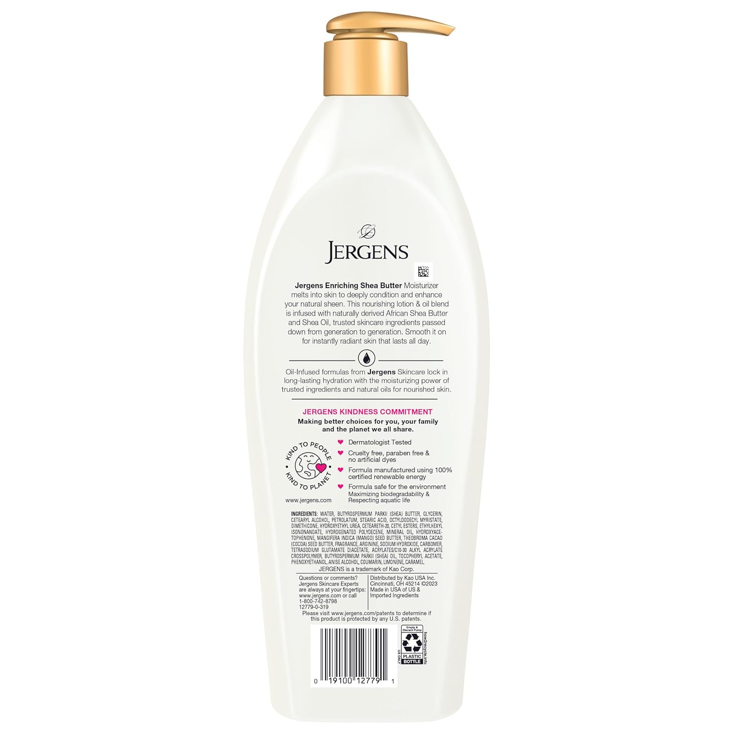 Jergens Shea Butter Hand and Body Lotion, Deep Conditioning Moisturizer, 3X More Radiant Skin, with Pure Shea Butter, Dermatologist Tested, 26.5 Oz - Image 8