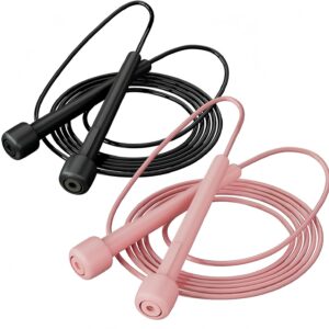 uvbws2Pack Exercise Jump Rope – With Plastic Handle, Anti Wrap PVC Long Jump Rope Set – Suitable for Men’s and Women’s Fitness Activities