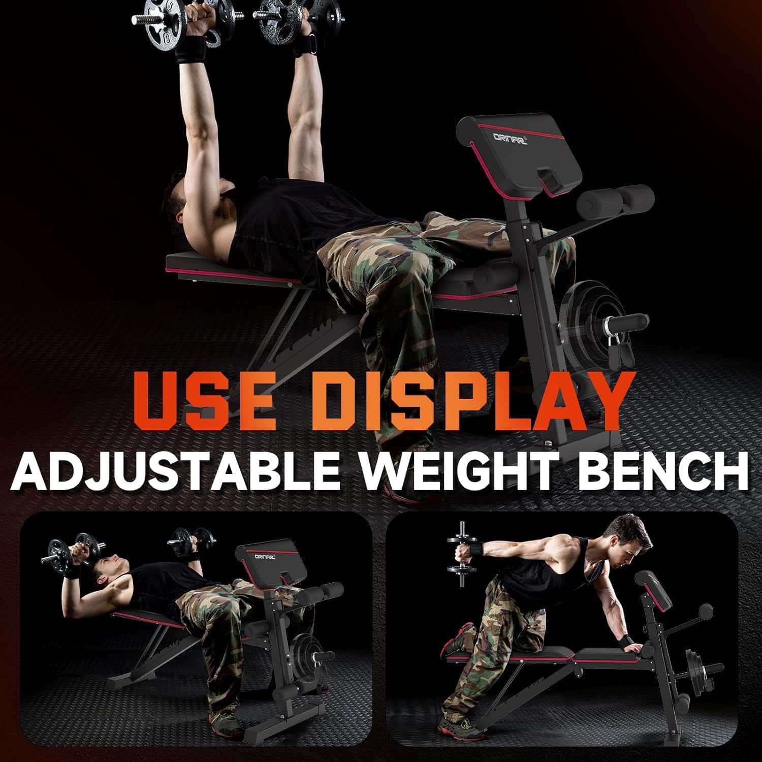 Weight Bench Press, Strength Training Adjustable Workout Benches for Full Body, Gym Benches for Incline Decline Exercise - Image 7
