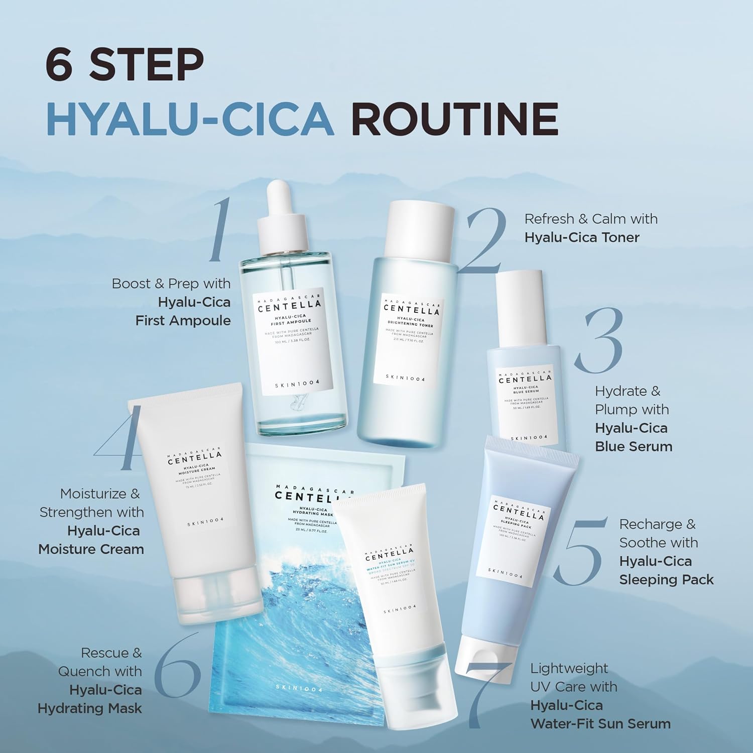 SKIN1004 Centella Hyalu-Cica Water-Fit Sun Serum UV, Korean Sunscreen SPF 50, Centella Sunscreen, Travel Essentials, Sunscreen with Hyaluronic Acid, No White Cast, Korean Skin Care, 1.69 fl.oz / 50ml - Image 8