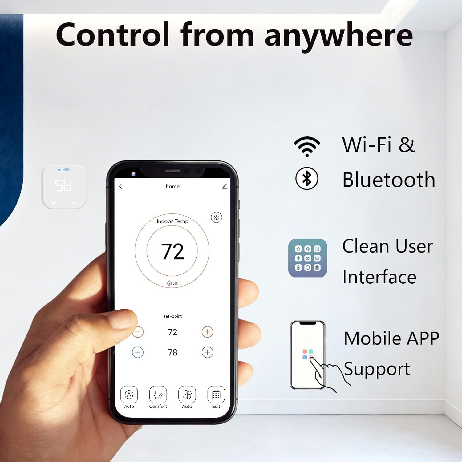 Smart Thermostat for House, Enhanced Programmable WiFi Thermostat, Saving Thermostat-Up to 4 Heat/2 Cool, Easy DIY Install - Image 5