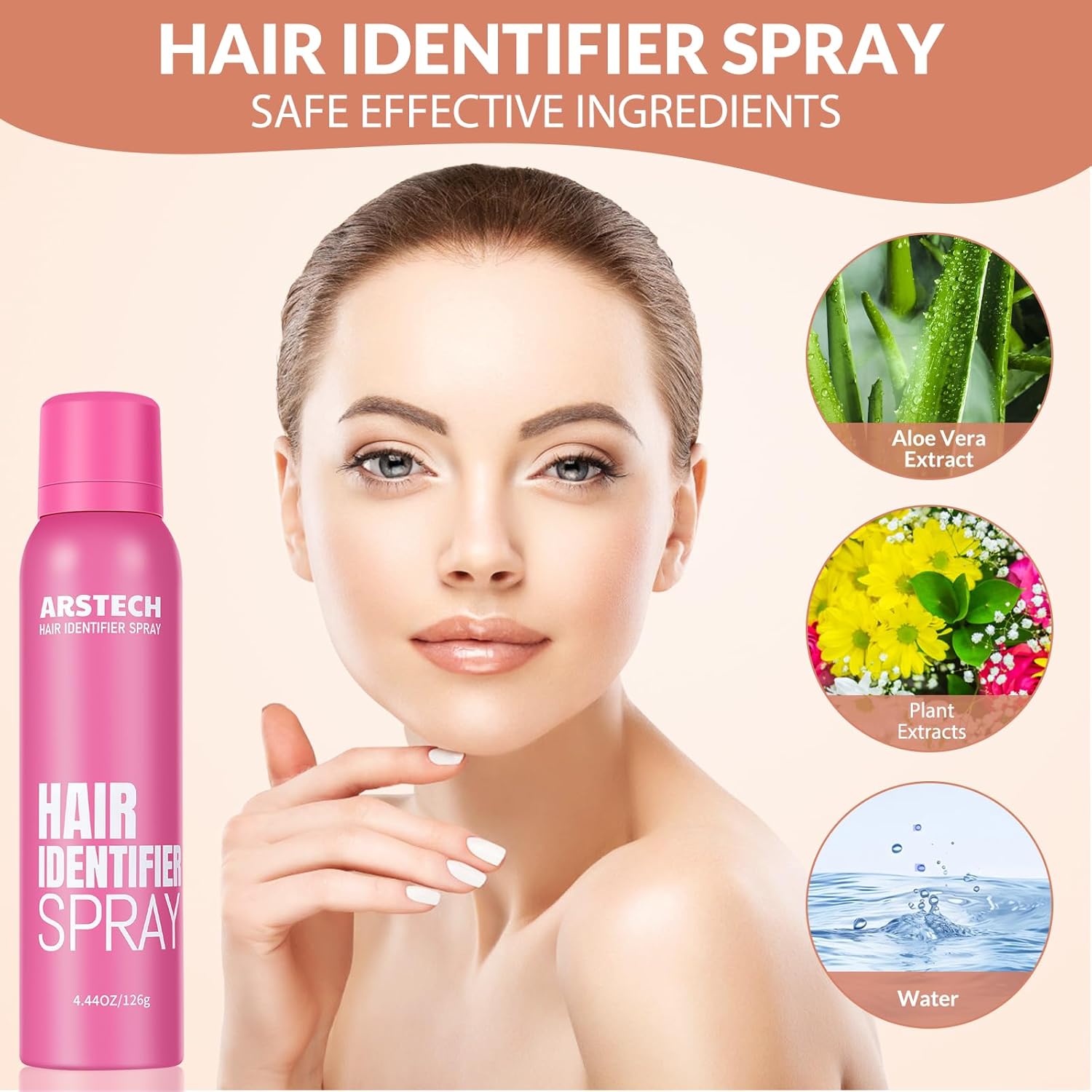 Hair Identifier Spray for Face Shaving Dermaplaning Tool Skin Body Dermaplaning Spray for Women with 4 Face Razor for Face Shaver Hair Removal Kit Excess Hair Dermaplane Razor for Women Face - Image 3