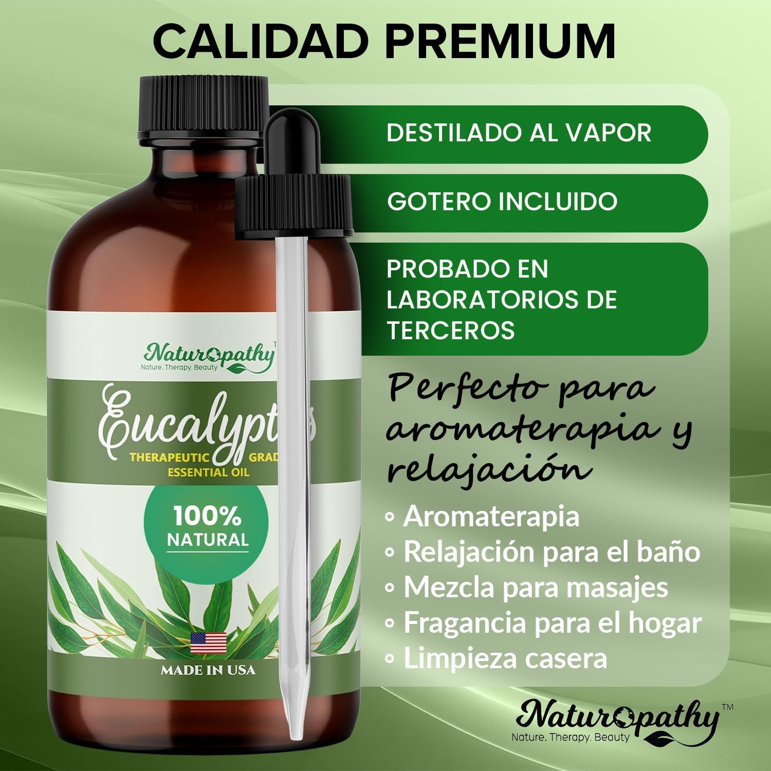 Naturopathy Eucalyptus Essential Oil, Therapeutic Grade, Premium Quality Perfect for Aromatherapy (4 fl oz) - Image 5