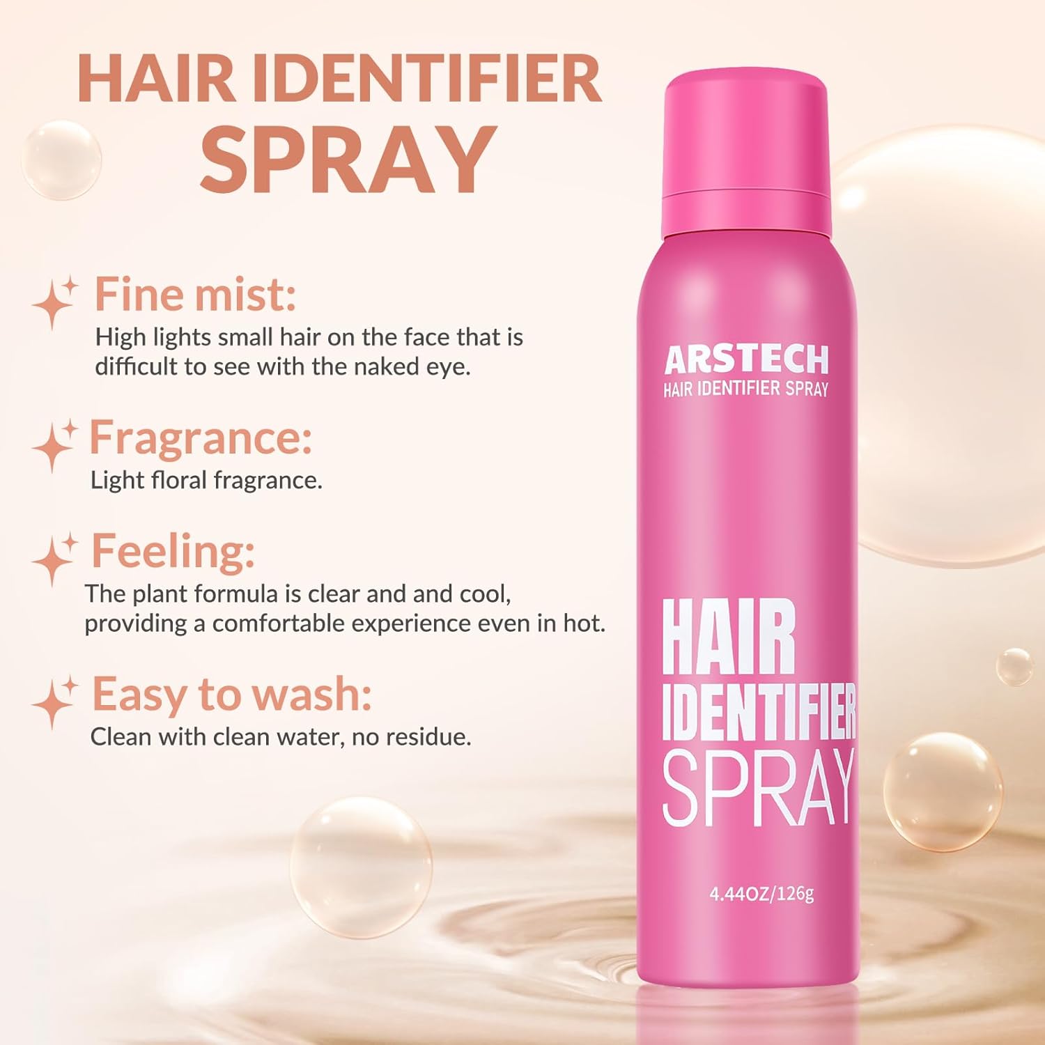 Hair Identifier Spray for Face Shaving Dermaplaning Tool Skin Body Dermaplaning Spray for Women with 4 Face Razor for Face Shaver Hair Removal Kit Excess Hair Dermaplane Razor for Women Face - Image 4