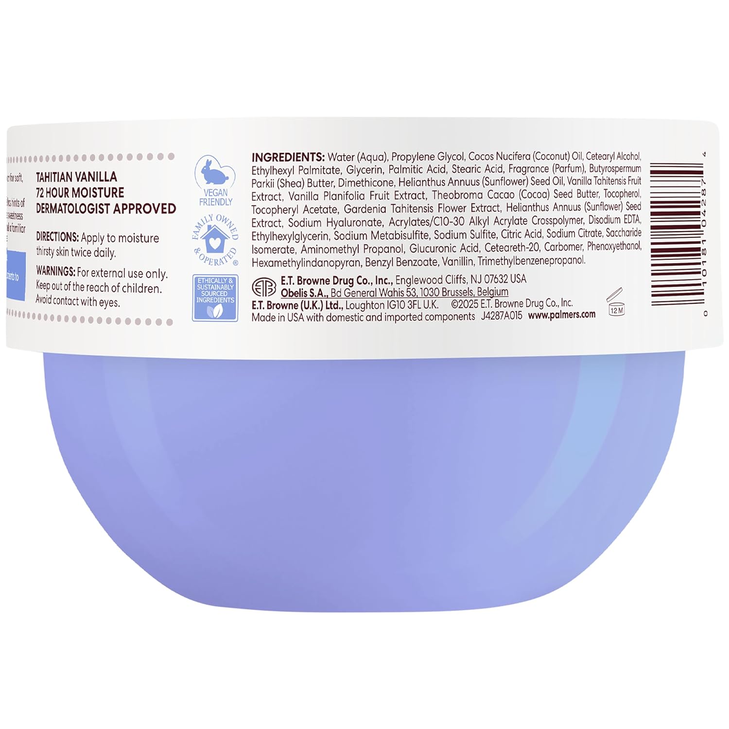 Palmer's Cocoa Butter Formula Body Cream, Moisture Drenching Tahitian Vanilla, 8.8 Oz, 72Hr Hydration with Shea Butter & Vitamin E for Softer Skin, Protects & Soothes Dryness, Dermatologist Approved - Image 10