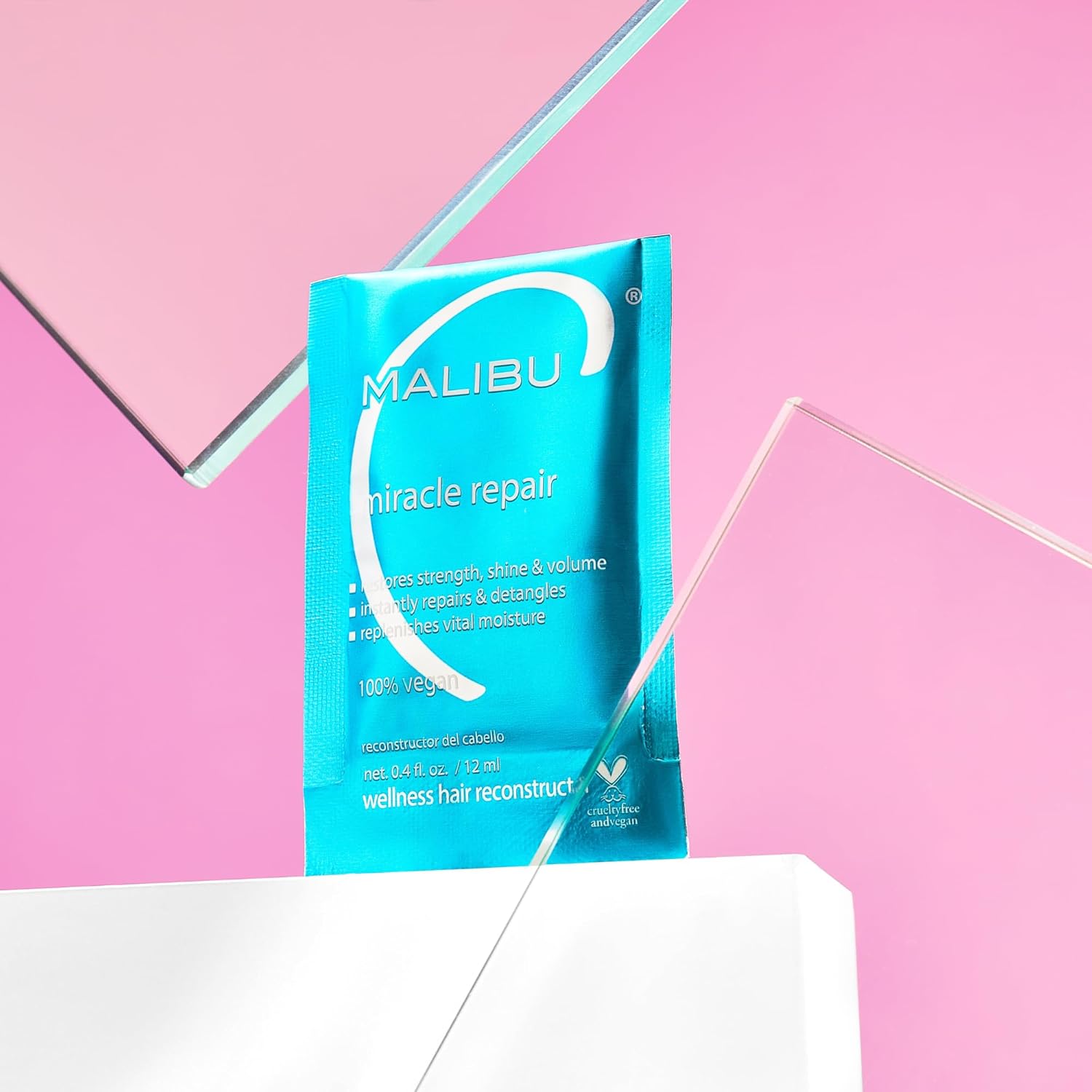 Malibu C Miracle Repair Hair Reconstructor - Nourishing Treatment for Weak, Damaged Strands - Flax Protein & Vitamin B5 for Moisture - Image 6