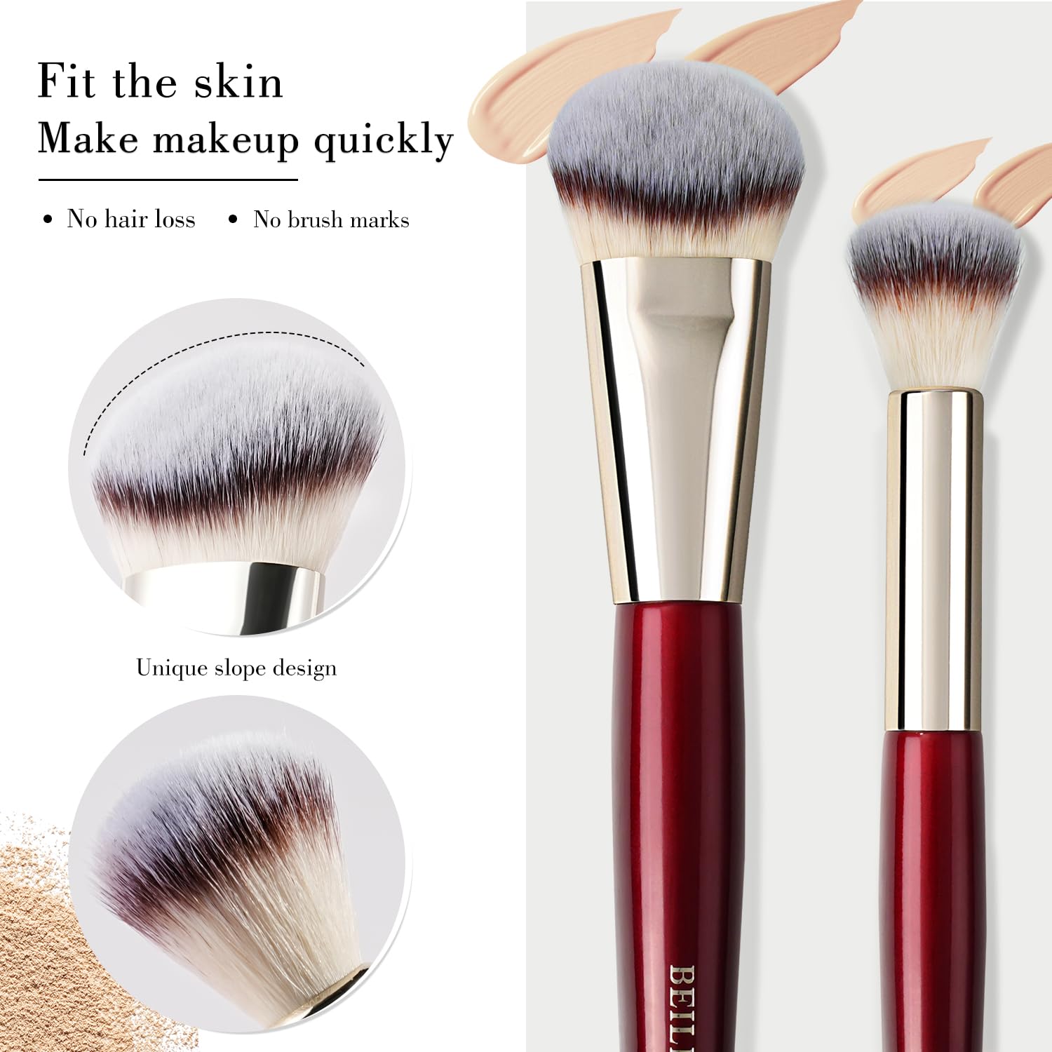 BEILI Makeup Brushes 15Pcs Professional Eyeshadow Brush Set Premium Synthetic Makeup Brushes for Liquid, Cream & Powder Eyeshadow - Image 5