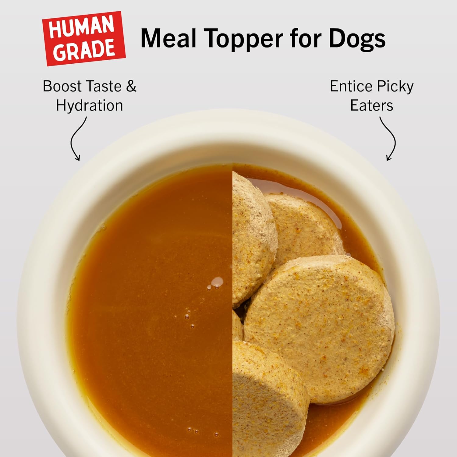 Stella & Chewy's Human-Grade Grass-Fed Beef Bone Broth for Dogs - Joint & Gut Health Liquid Food Topper with Collagen & Turmeric, 16 Fl Oz Resealable Pouch - Image 2