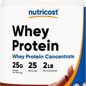 Nutricost Whey Protein Concentrate (Chocolate) 2LBS – Gluten Free & Non-GMO