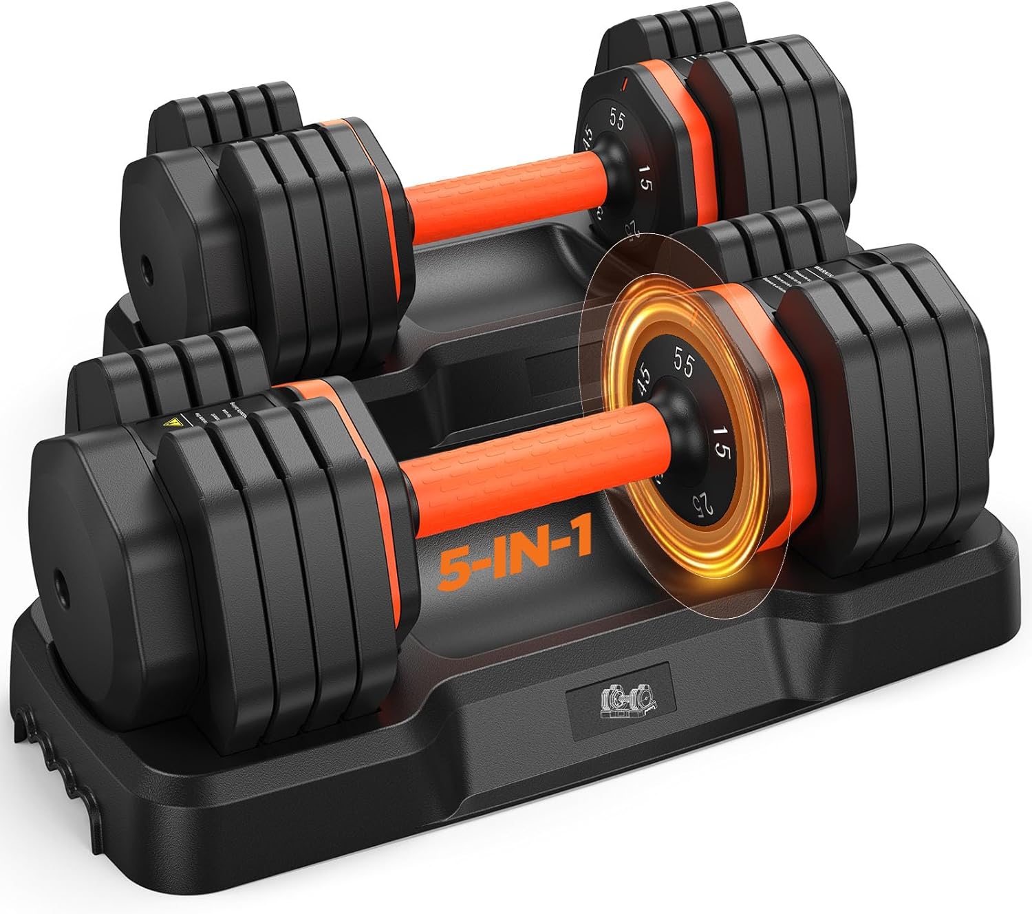 2026 FDB2 Updated Adjustable Dumbbell Set of 2, 110lbs/50lbs Weights Dumbbell Set with Storage Box, 25lbs/55lbs Adjustable Weights with Anti-slip Silicone Grip, Weight Set For Home Gym Suit both Men and Women