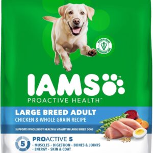 IAMS Proactive Health Large Breed Dry Dog Food, Adult Dry Dog Food for Large Breeds, Chicken, 30 lb. Bag