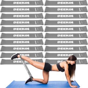 DEEKIN 20 Pcs Resistance Bands Bulk Loop Resistance Exercise Bands for Working Out Stretch Yoga Starter Set Elastic Exercise Fitness Band Equipment for Home Fitness, Gym, Yoga