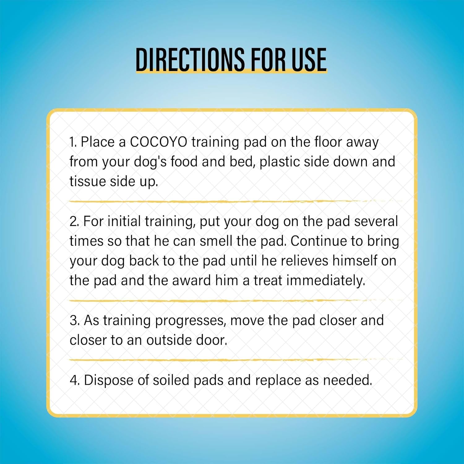 COCOYO Best Value Training Pads, 22" x 22", 100 Count, White & Blue Puppy Pads - Image 7