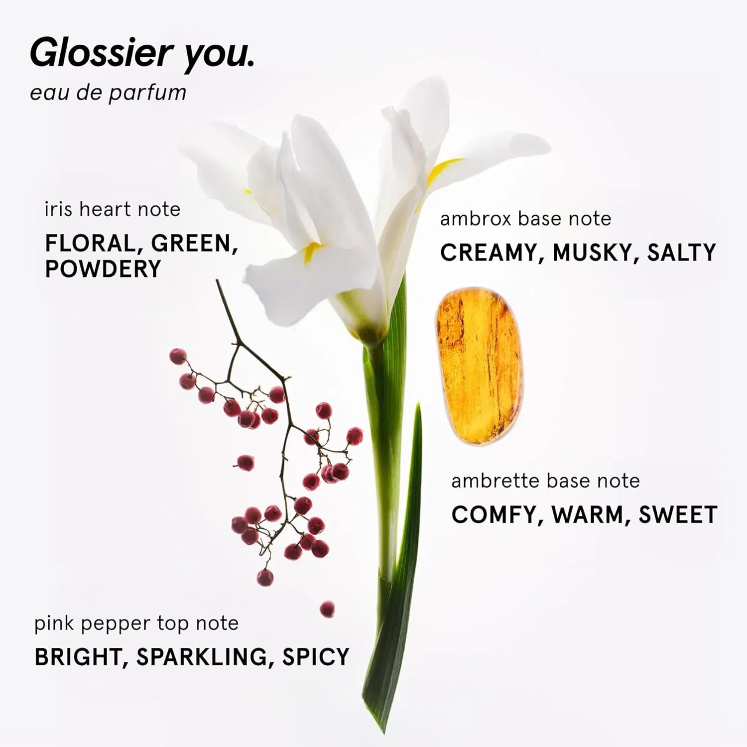 Glossier You Eau de Parfum - Unisex Fragrance for Men & Women, Skin-Scent Enhancer Smells Different on Everyone - Musky, Warm & Spicy Perfume with Pink Pepper, Iris & Ambrox Base Notes, 50ml - Image 3