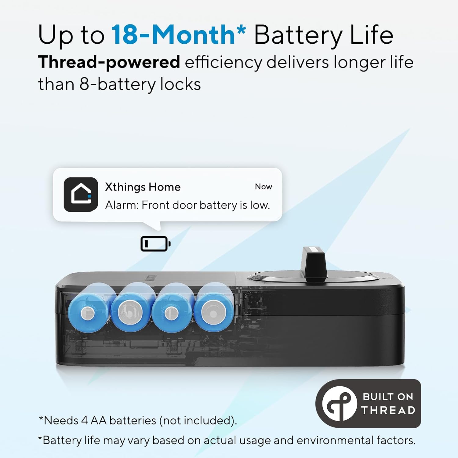 ULTRALOQ Bolt SE Smart Lock, Built-in Wi-Fi, Matter Over Thread, Works with Apple Home, Alexa, Google, 7-in-1 Keyless Entry Deadbolt with Fingerprint ID, App, Keypad, Remote Control, 18 Months Battery - Image 5