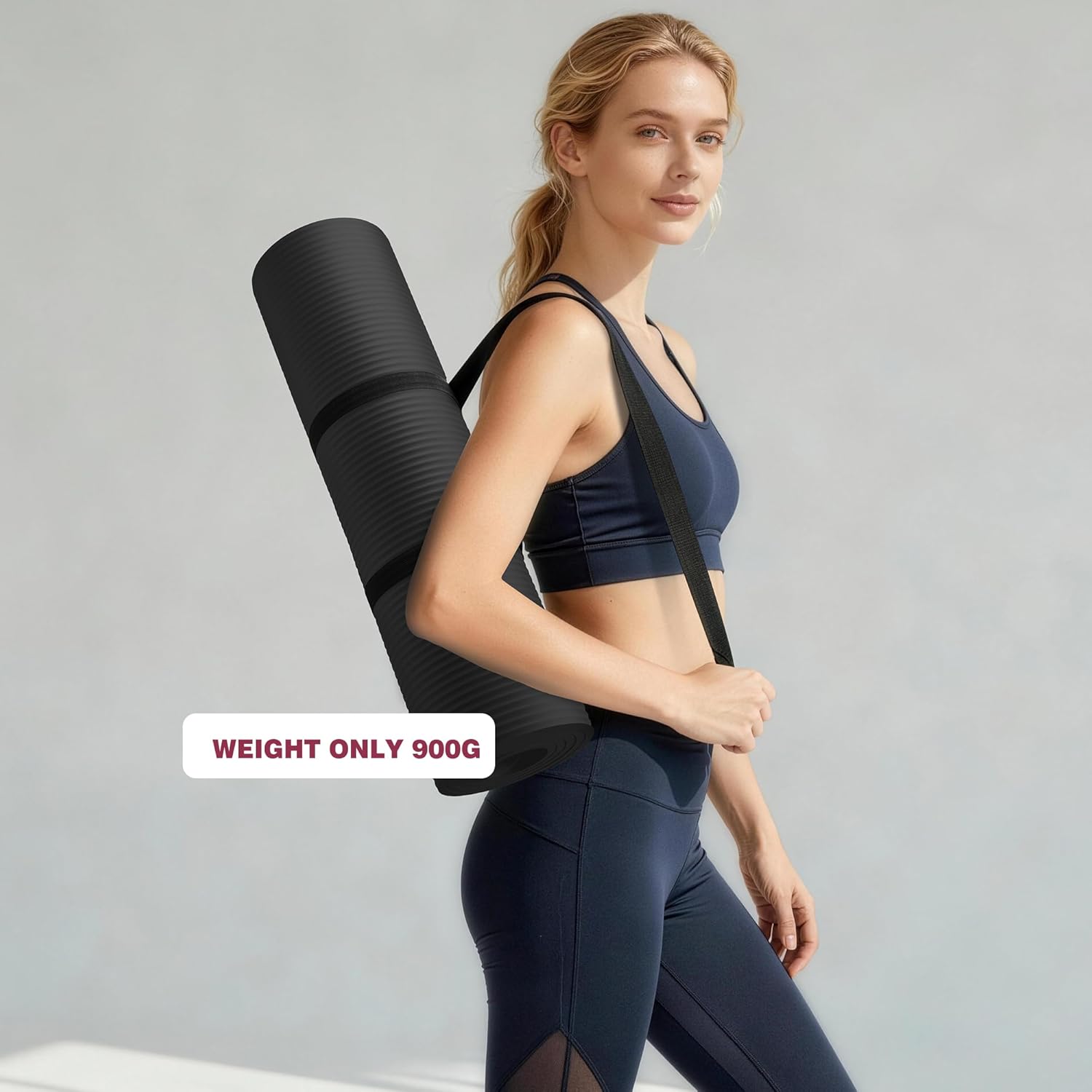 KEEP Extra Thick NBR Yoga Mat for Women & Men, 10mm Thick, 72”x24” Large Exercise Mat with Non-Slip Workout Mat for Yoga, Pilates, Stretching, Meditation – Wide & Cushioned Fitness Mat - Image 8