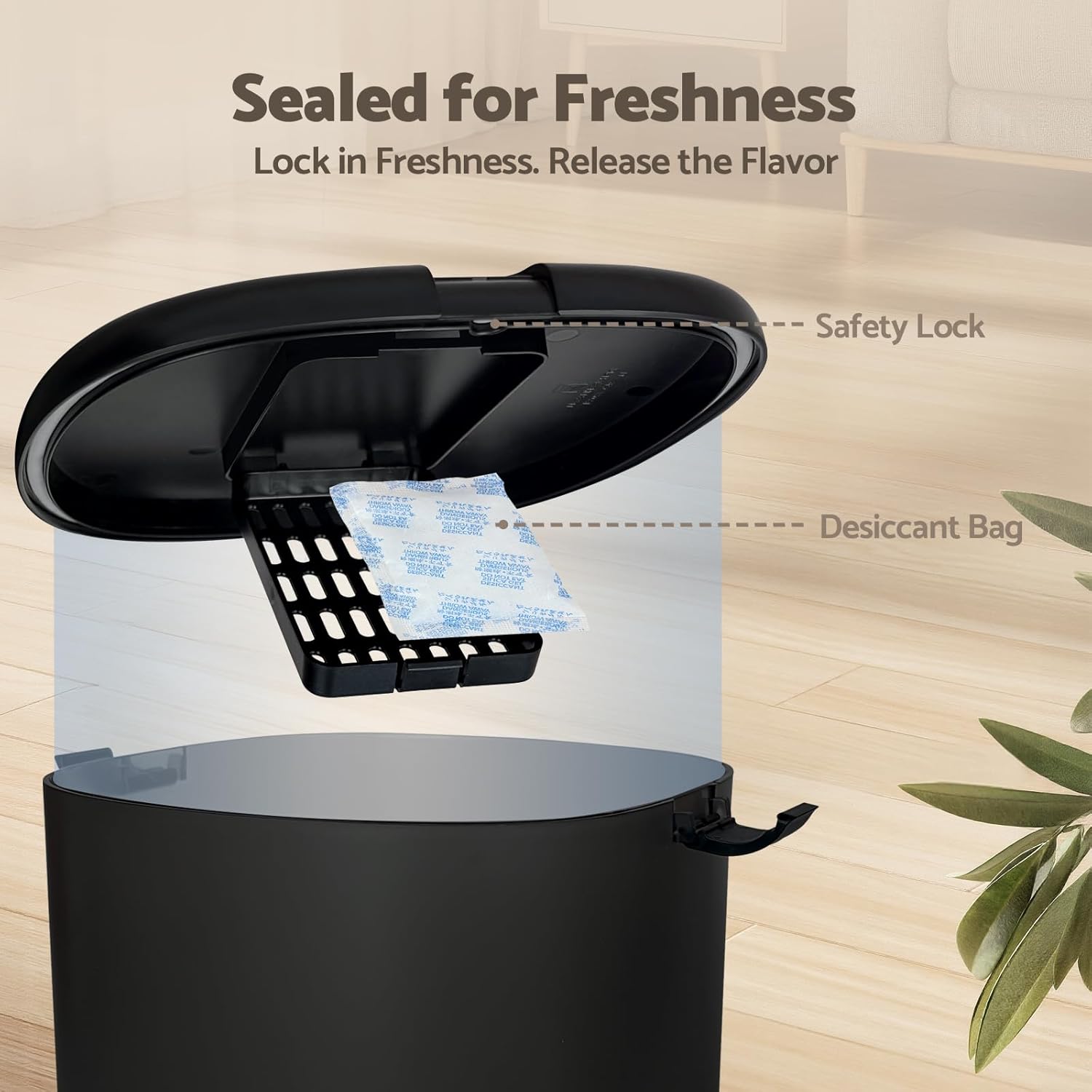 Automatic Cat Feeder, 5G WiFi Auto Cat Food Dispenser with Desiccant Bag, 5L Timed Pet Feeder with Free APP Service, Adjustable Portions Down to 1/12 Cup, Up to 10 Meals Per Day, Dual Power Supply - Image 7