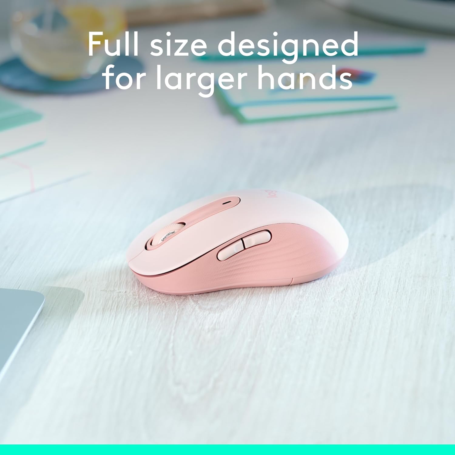 Logitech Signature M650 L Full Size Wireless Mouse - for Large Sized Hands, 2-Year Battery, Silent Clicks, Customizable Side Buttons, Bluetooth, for PC/Mac/Multi-Device/Chromebook - Black - Image 3