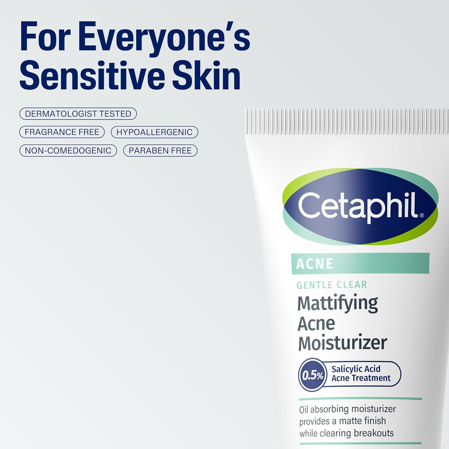 Cetaphil Face Moisturizer, Gentle Clear Mattifying Acne Moisturizer With 0.5% Salicylic Acid, Hydrates and Treats Sensitive Acne Prone Skin, Skin Care for Sensitive Skin, 3oz - Image 8