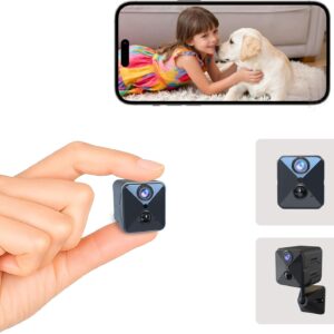 aidowocam 2026 Upgraded 4K HD Mini Security Camera, Wireless WiFi Indoor Nanny Cam with Night Vision, Motion Detection, Remote Viewing & 100-Day Battery Life