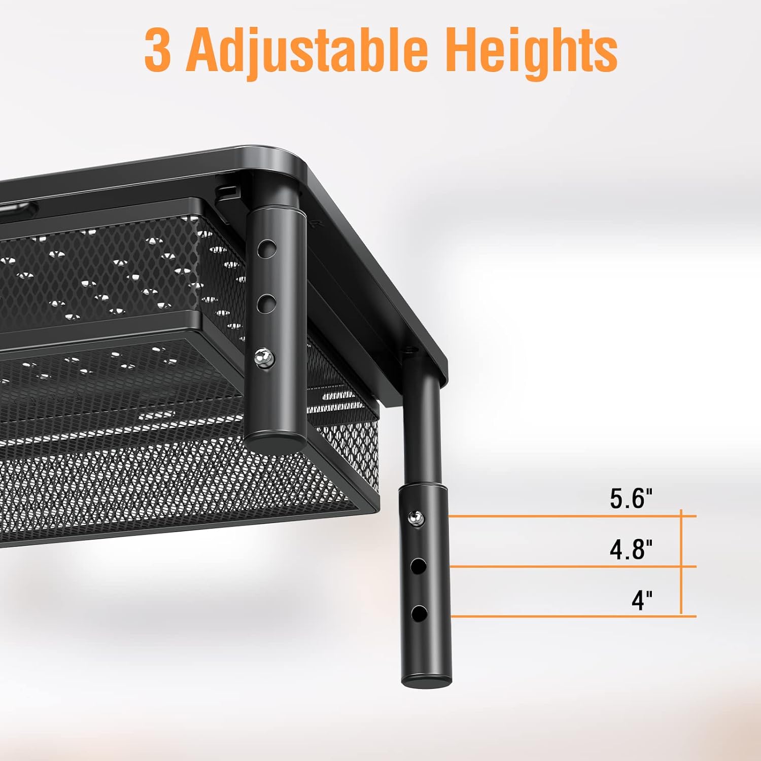 ELIVED 2 Pack Monitor Stand Riser with Drawer, 3 Height Adjustable with Larger Storage Space for Home and Office Supplies, Metal Desktop Stand for Laptop Computer Printer PC iMac - Image 4