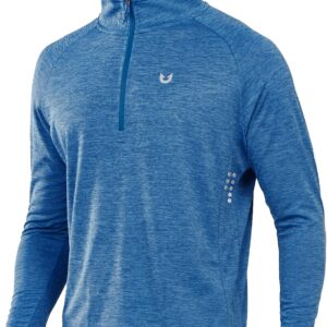 NORTHYARD Quarter Zip Pullover Men Running Shirt Long Sleeve Moisture Wicking Quick Dry Athletic Workout Shirts