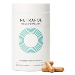 Nutrafol Women’s Balance Hair Growth Supplements, Ages 45 and Up, Clinically Tested for Visibly Thicker Hair and Scalp Coverage, Dermatologist Recommended – 1 Month Supply