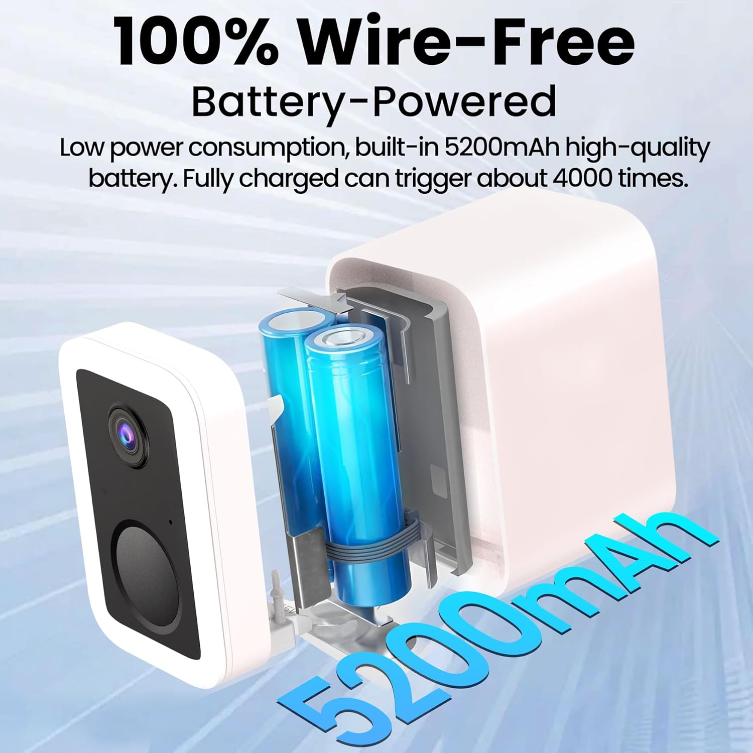 2K Security Cameras Wireless Outdoor, Free Cloud Storage, Integrated Spotlight & Siren, AI Motion Detection, 2-Way Audio, 1-6 Months Battery Life, Cameras for Home Security Support 5GHz WiFi, IP66 - Image 6