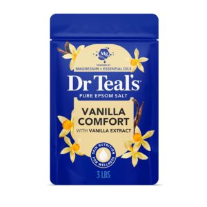Dr Teal’s Epsom Salt Magnesium Soak, Vanilla Comfort, 3 lbs