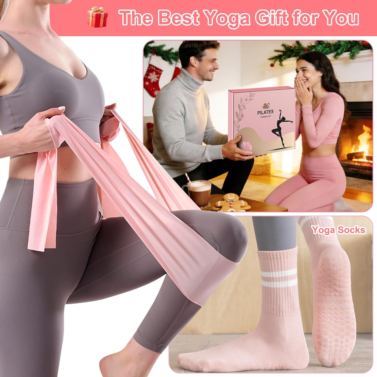 Pilates Equipment Set for Women, Pilates Ring and Ball Set with 15" Magic Circle & Resistance Bands, Perfect Mother's Day Gift for Home Workout, Ideal for Beginners and Yogis - Image 5