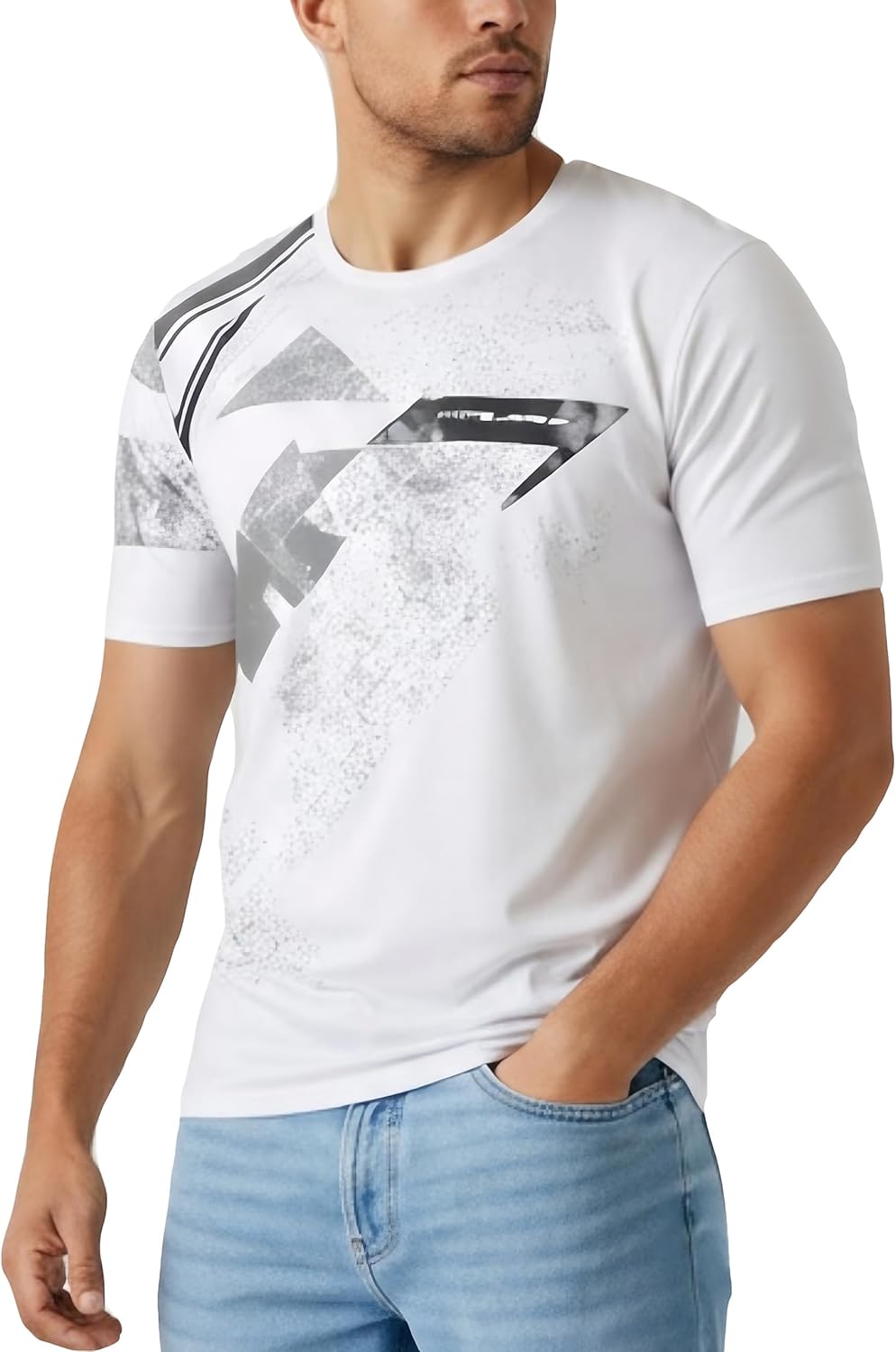 RPOVIG Men's 5 Pack Workout Gym T-Shirts Running Athletic T Shirts Hipster Short Shirt Men Clothes Wicking Shirts - Image 2