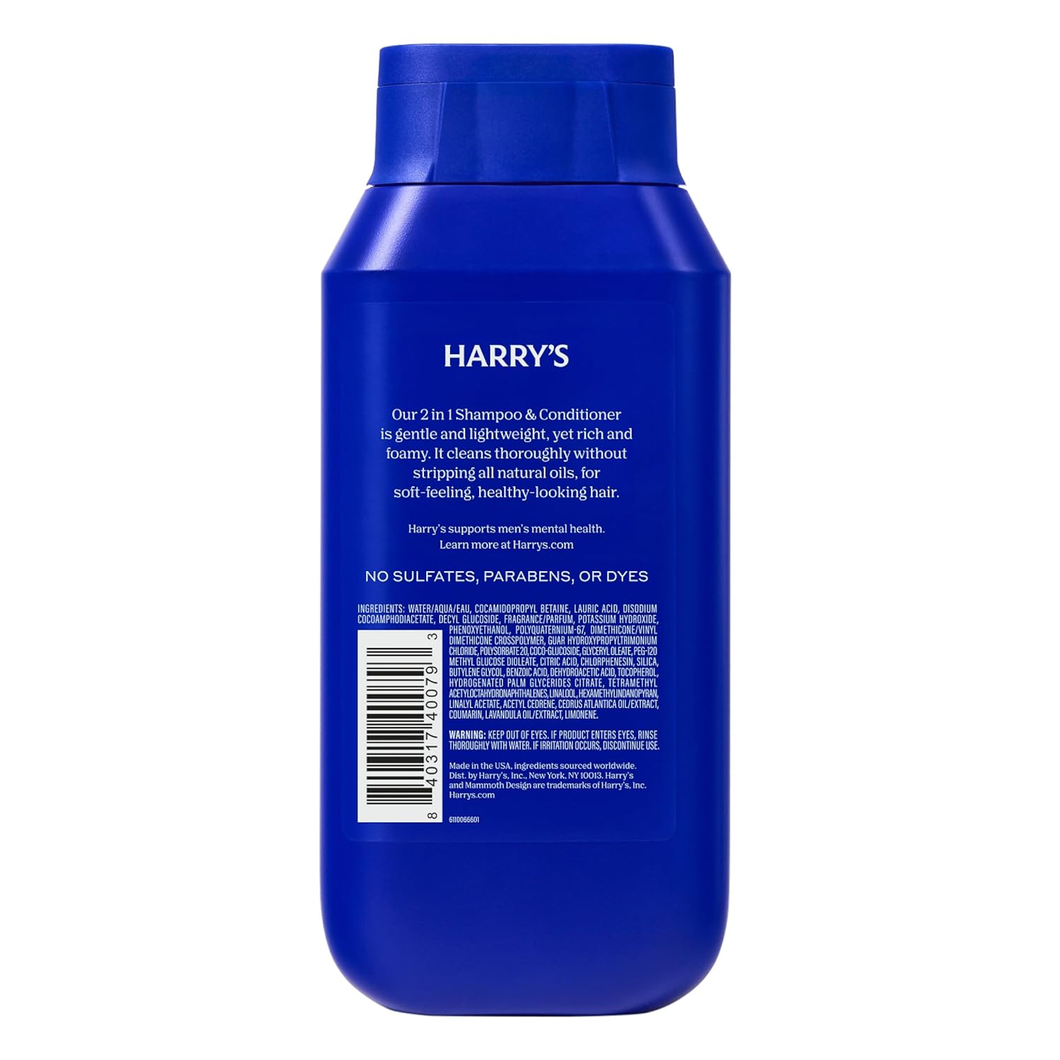 Harry's Men's 2 in 1 Shampoo and Conditioner for All Hair Types - Wildlands Scent - (3 Pack) 14 fl oz - No Parabens or Sulfates - Image 9