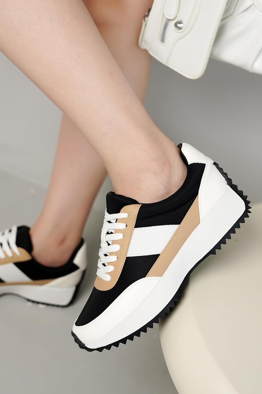 Project Cloud Womens Sneakers - Memory Foam Insole and Lightweight Spring Shoes - Non-Slip Lace Up Trendy Shoes - Fashion Sneakers for Women 2026 - Image 2