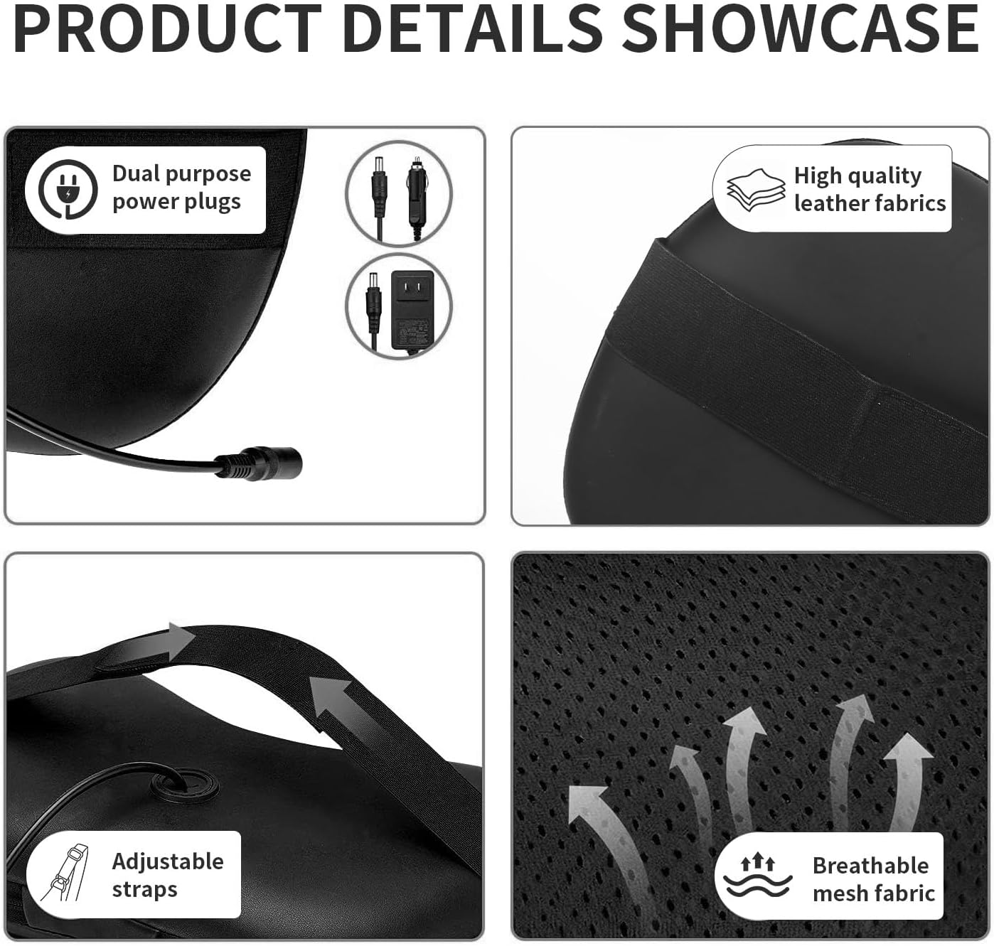 iKristin Back Massager, Shiatsu Neck Massager with Heat, Electric Back Massager for Shoulder, Back, Leg, Deep Tissue Kneading Massage to Relief Muscles, Massage Pillow for Mom/Dad/Women/Men M - Image 4