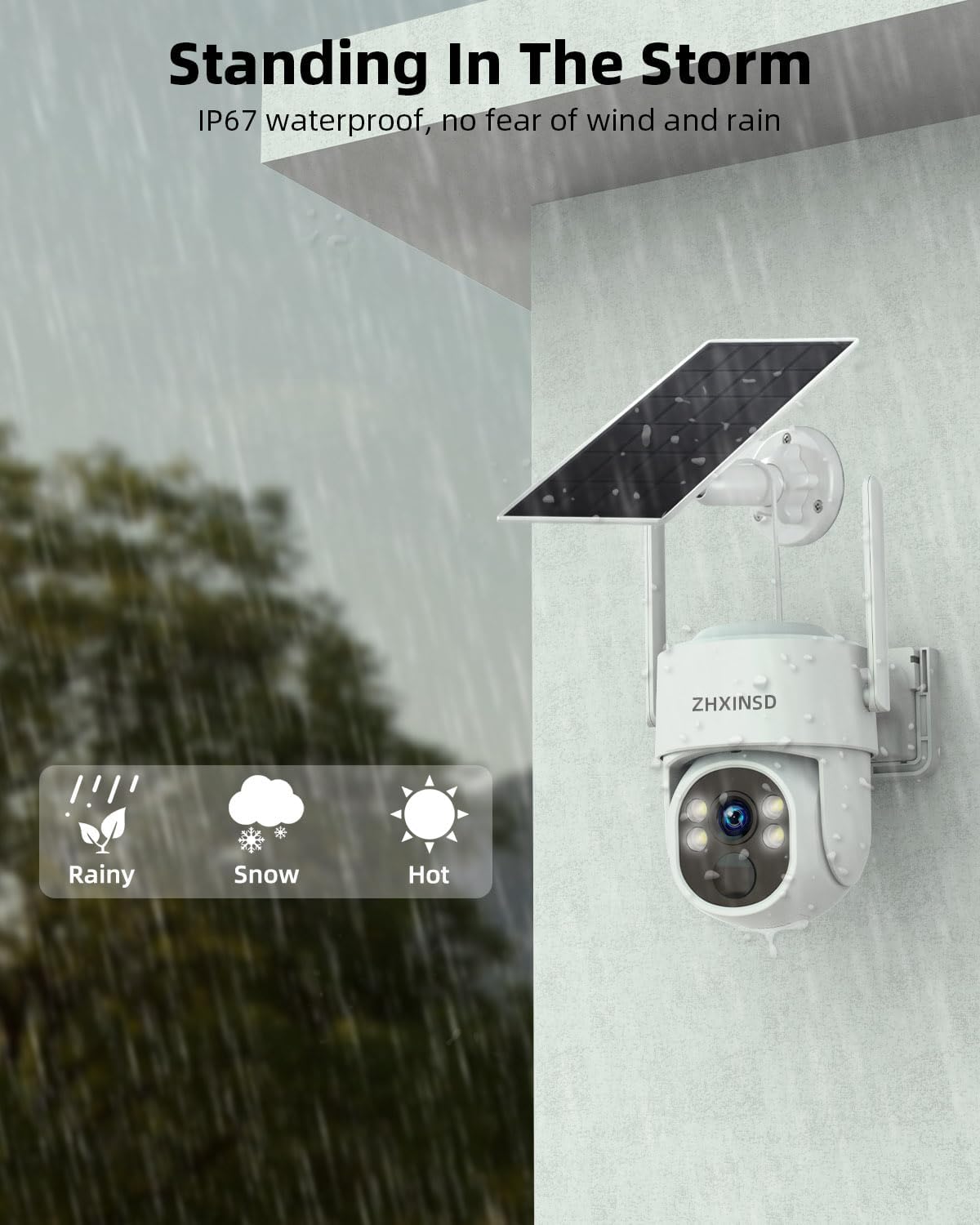PTZ Security Cameras Wireless Outdoor Solar Powered, Pan Tilt 360 View 10 CH Ultra 4MP Home Security Camera System with 4 Cameras Human Detection Two Way Audio Color Night Vision 64G Storage - Image 6