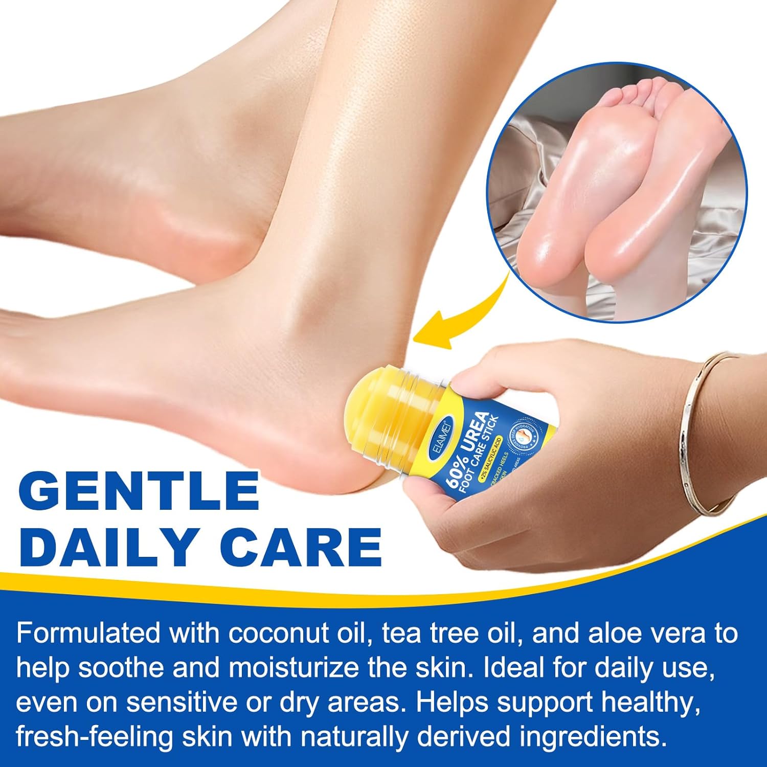 Urea Foot Care Cream, Urea Cream 60 Percent for Feet Maximum Strength with 2% Salicylic Acid, Foot Cream for Cracked Heels and Dry Skin, Cracked Heel Repair, Callus Remover, Deep Hydration, 1.41 Oz - Image 7