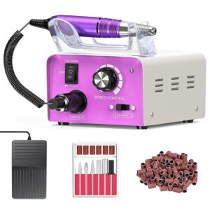 Subay Electric Nail File – 35,000RPM Professional Efile Machine for Acrylic Gel Polish Removal, Nail Drills Manicure Pedicure Kit with 100 Sanding Bands
