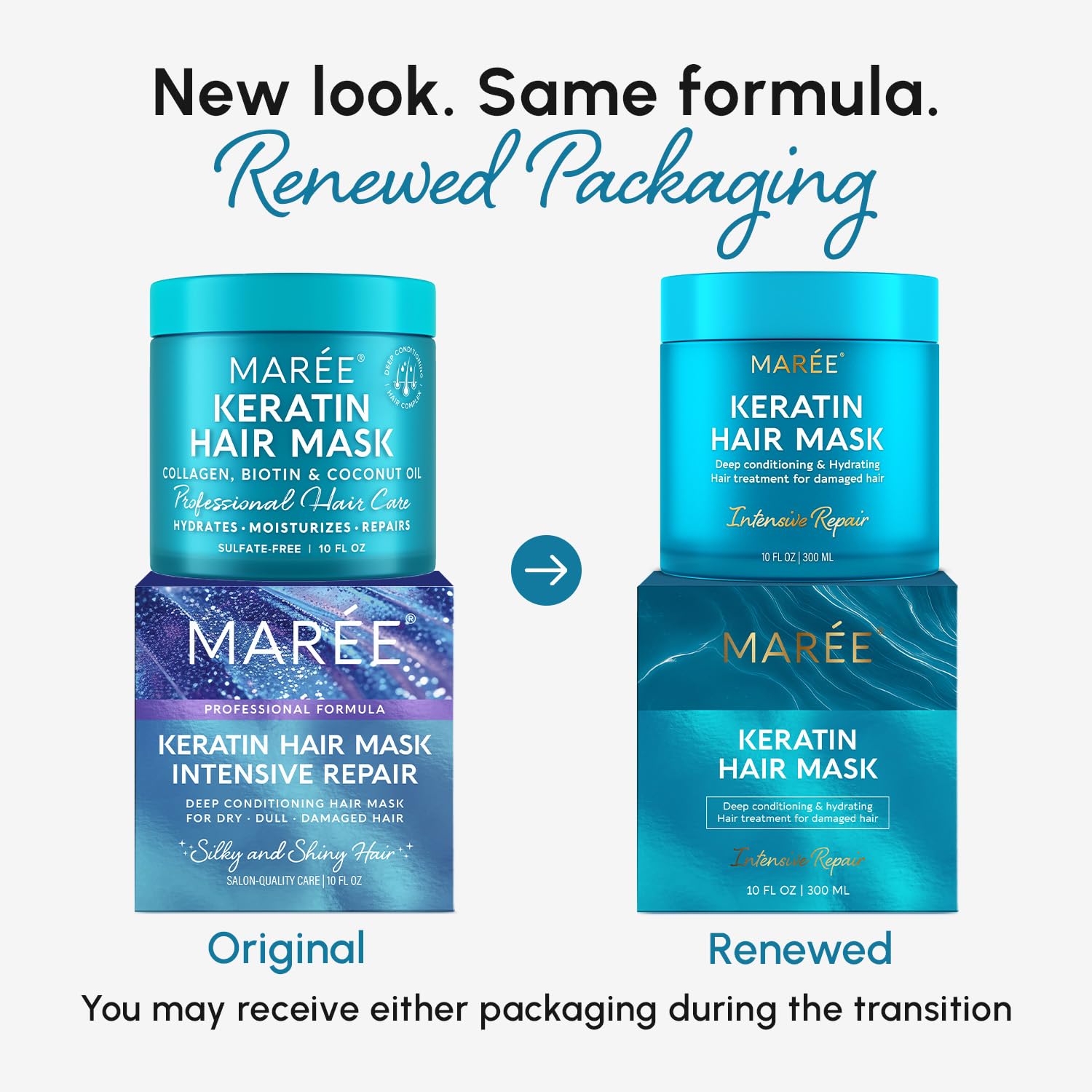 MAREE Deep Conditioning Hair Mask for Damaged Hair Treatment – Keratin Hair Care for Hydrating Growth Repair Moisturizing – Dry Curly Color Refreshing – Tratamiento Mascarilla Para el Cabello Seco - Image 2