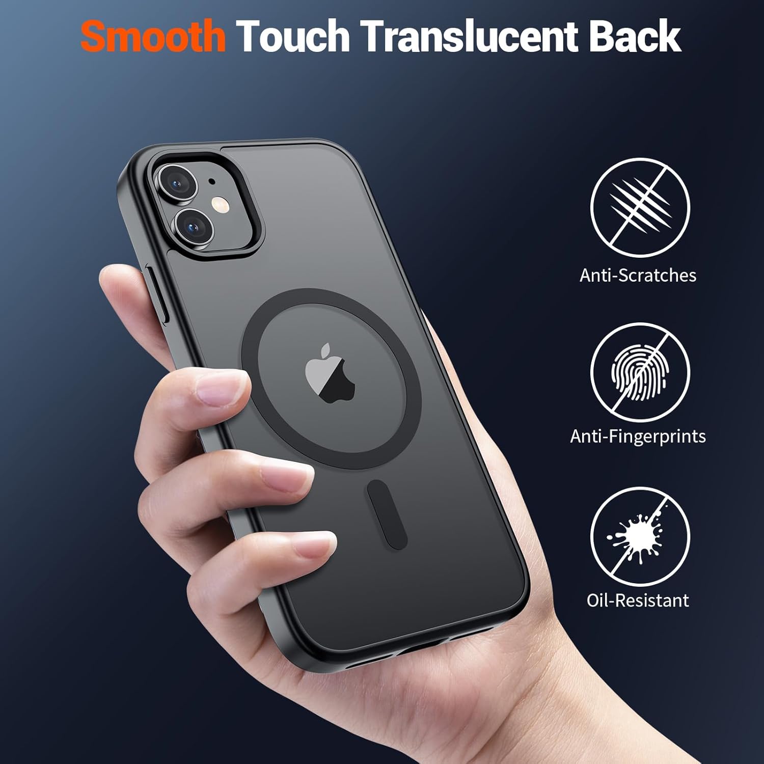 SUPFINE Magnetic for iPhone 11 Phone Case(Compatible with MagSafe)(Military Grade Drop Protection) Translucent Matte Shockproof Phone Cover,Black - Image 6