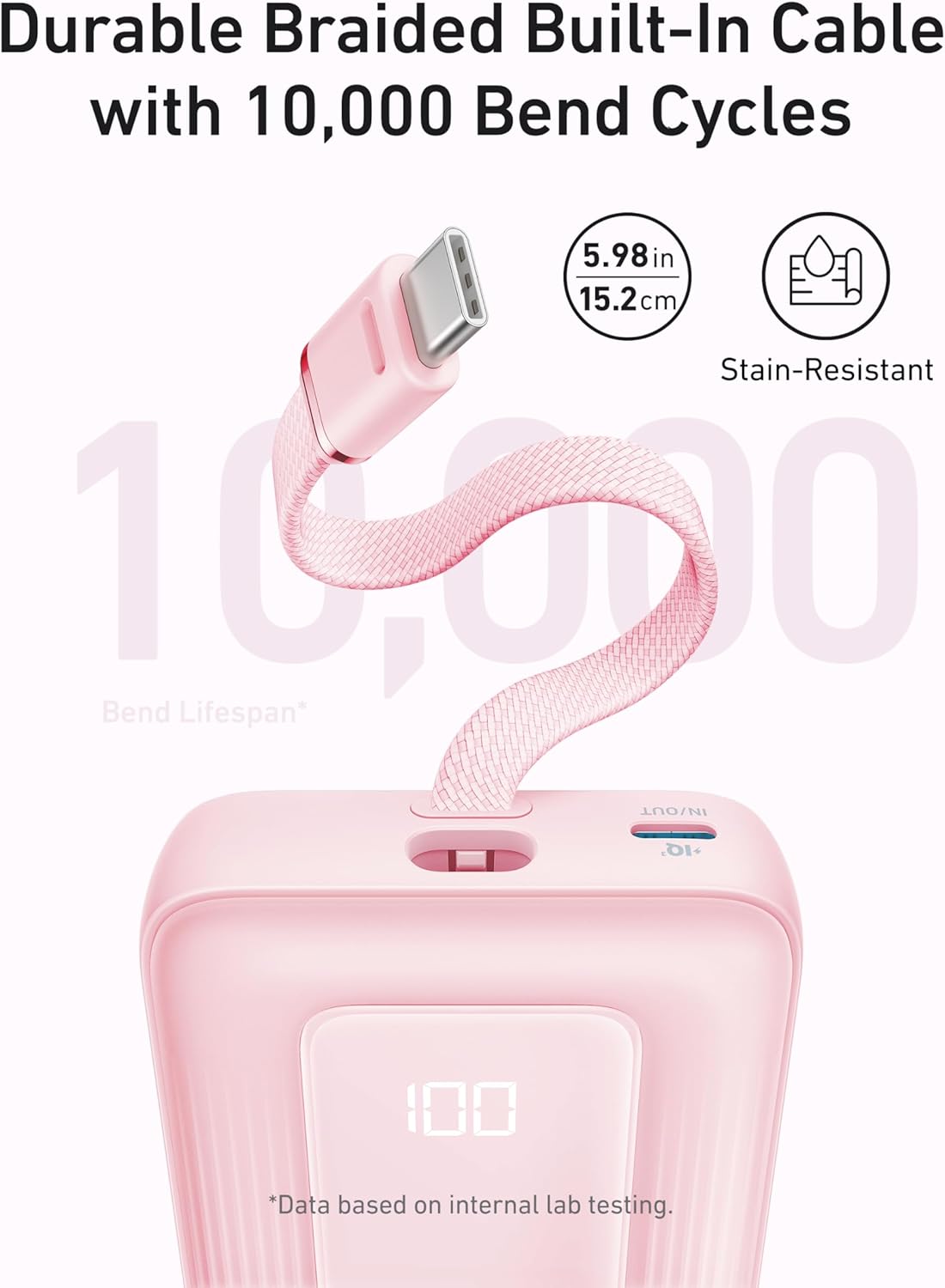 Anker Zolo Power Bank (2025 Upgraded Version), 20,000mAh 30W High-Speed Portable Charger with Built-in USB-C Cable, Battery Pack for iPhone 17/16 / 15 Series, Galaxy, and More - Image 4